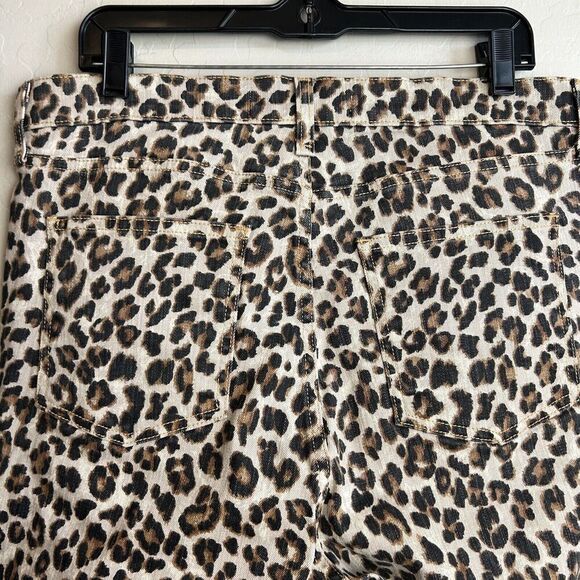 Veronica Beard Leopard Print Jeans Womens 32 Debbie 10" High Rise Skinny - Picture 8 of 10